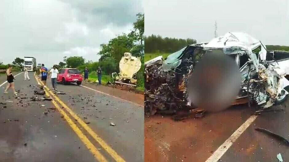 Imagem de compartilhamento para o artigo Vídeo: Mulher morre em batida frontal com caminhão na BR-158 durante forte chuva em Paranaíba da MS Todo dia